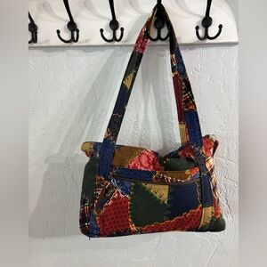 Boho Patchwork Material Shoulder Bag in Multi-Color Handmade
